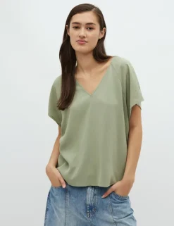 Damila V-M T-shirt - Lysegrøn
