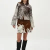 Faye-M Cow Leather Nederdel - Print