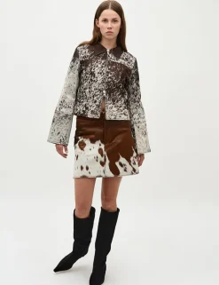 Faye-M Cow Leather Nederdel - Print