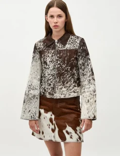 Faye-M Cow Leather Nederdel - Print