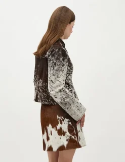 Faye-M Cow Leather Nederdel - Print