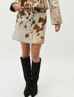 Faye-M Cow Leather Nederdel - Print