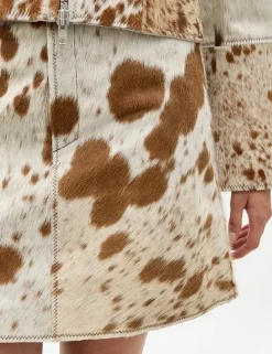 Faye-M Cow Leather Nederdel - Print