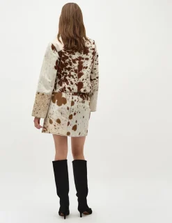 Faye-M Cow Leather Nederdel - Print
