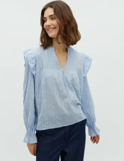 Gemala LS-M Bluse - Blå