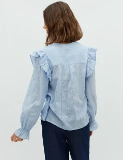 Gemala LS-M Bluse - Blå