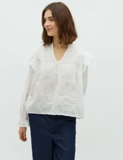 Gemala LS-M Bluse - Hvid
