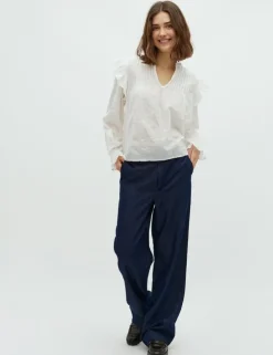 Gemala LS-M Bluse - Hvid