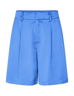 Guri-M Satin Shorts - Blå