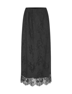 Jadine Lace-M Nederdel - Sort