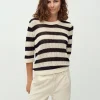 Neale-M Strikket T-shirt - Stribet