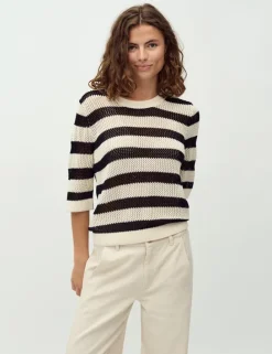Neale-M Strikket T-shirt - Stribet