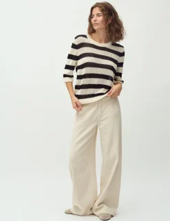 Neale-M Strikket T-shirt - Stribet
