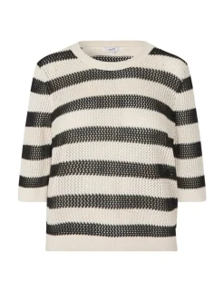 Neale-M Strikket T-shirt - Stribet