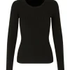 Trenna Strikbluse - Sort
